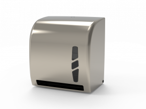 Towel dispenser silver painted